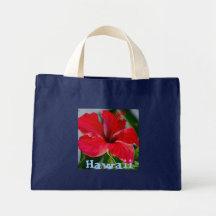 Hawaii tropisk hibiskus tote bag