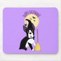 Häxa för happy halloweenBoston Terrier Musmattor