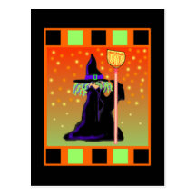HäxaHalloween kort Vykort