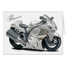 Hayabusa vitcykel hälsnings kort