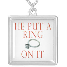 He Put a Ring on It Personalized Necklace