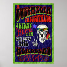 Head död musikbandkonsertaffisch