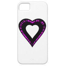 heart pink and black iPhone 5 cases