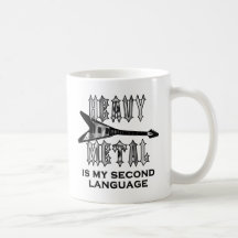 Heavy metal är min understöder språk kaffe kopp