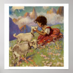 "Heidi och henne get" - tryck Print