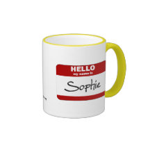 Hejen mitt namn är (röda) Sophie, Mugg