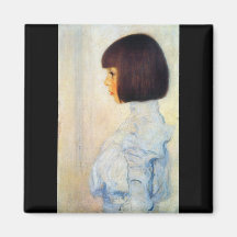 Helene Klimt porträtt av Gustav Klimt Magneter För Kylskåp