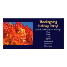 Helgdag för thanksgiving för fotokortinbjudningar