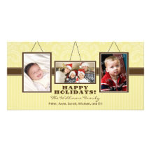 Helgdag Photocard (elfenben) för väggramarfamilj Foto Kort