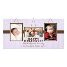 Helgdag Photocard (lilan) för väggramarfamilj Skräddarsydda Fotokort