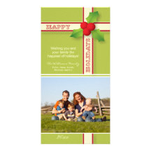 Helgdag Photocard (limefrukt) för julgåvafamilj Skräddarsydda Fotokort