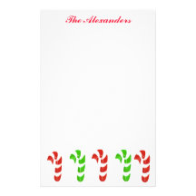 Helgdagcandy cane anpassningsbara brevpapper