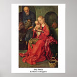 Helig familj av Martin Schongauer Print