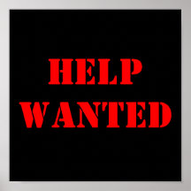 HELPWANTED AFFISCH