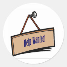 helpwanted runda klistermärken