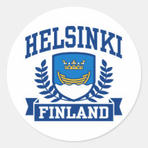 Helsingfors Finland Runda Klistermärken