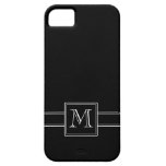 Heltäckandesvart med monogramen iPhone 5 Case-Mate skal