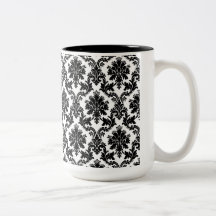 Hem- dekor för damast kaffe muggar