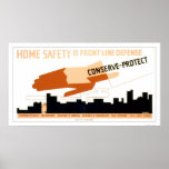 Hem- säkerhet är försvar 1942 WPA Print
