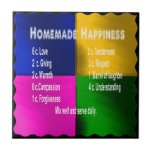 HEMLAGAD HAPPINESS-TILE KERAMISKA PLATTOR