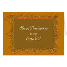 Hemlig Palthanksgiving Hälsnings Kort