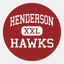 Henderson - hökar - junior - china Texas Rund Klistermärke