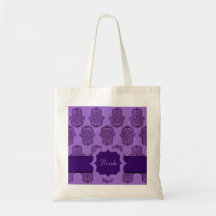 Henna räcker av Hamsa (lilan) (bröllop) Tote Bags