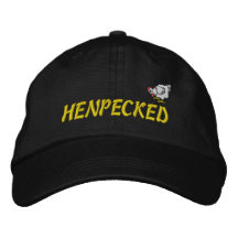 Henpecked broderad hatt