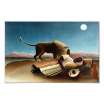 Henri Rousseau det sova zigenska trycket Foto