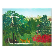 Henri Rousseau vattenfallet Fototryck
