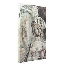Henry Fuseli - figur av en courtesan Sträckta Canvas Tryck