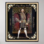 Henry VIII porträtt med inramade kanter Posters