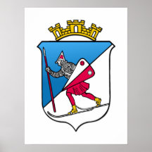 Heraldik för Lillehammer norgevapensköld Posters