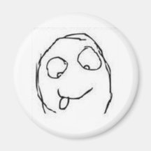 Herp Derp ursinnetecknad Kylskåpsnagnet