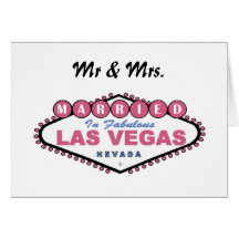 Herr & Fru Att gifta sig i det Las Vegas kortet