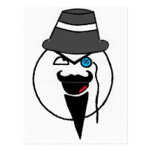 Herr mustasch vykort