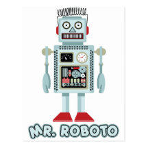 Herr Roboto Vykort