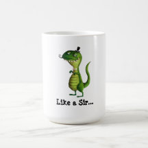 Herr T-rex med Moustaches Mugg