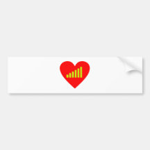 Herz Empfang Signalstärke heart reception signal Auto Sticker