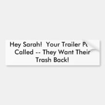 Hey Sarah!  Ditt släp parkerar kallat -- Dem Wa… Bildekaler