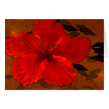 hibiscus-1 hälsnings kort