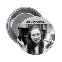 HILLARY CLINTON FÖR PRESIDENT KNAPP MED NÅL