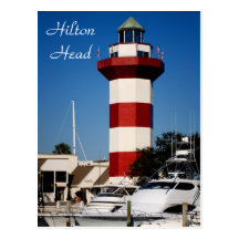 Hilton Head vykort för fyr för SC-hamnTown