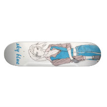 himmelblått anpassningsbara skateboard