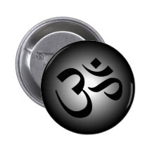 Hinduisk OM - Meditationsymbol Knapp