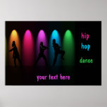 Hip hopdansflickor arrangerar på affischmallen