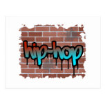 hip hopgrafittidesign vykort
