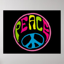 Hippiefredsymbol Affisch