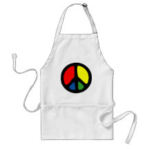 Hippy Groovy fredsymbol Förkläde