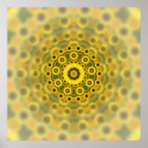 Hippy mönster för solrosFractalMandala Posters